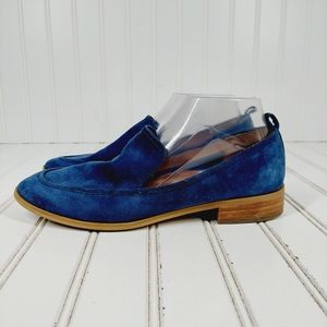Final Price Drop! Susina Navy Blue Suede Leather Loafers